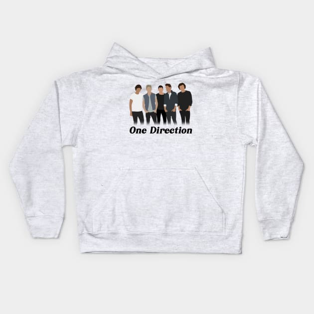 one direction flat Kids Hoodie by PIRAKUNENG